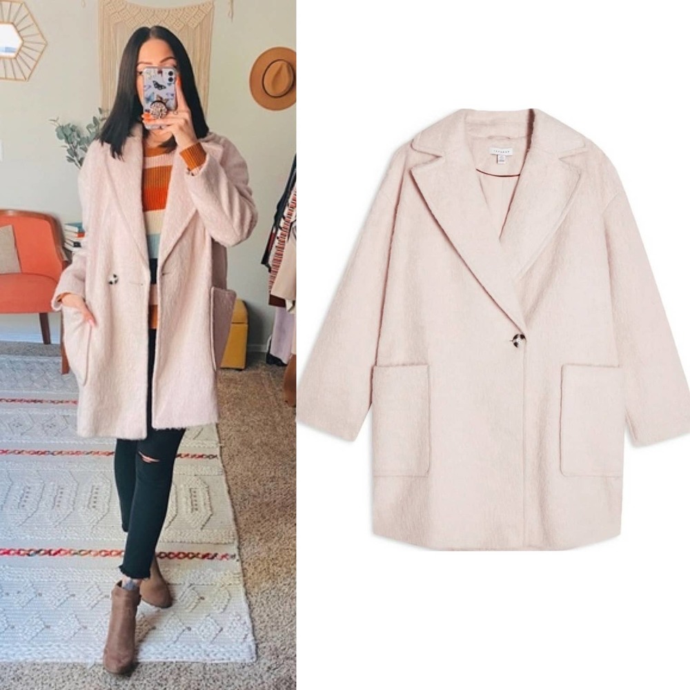 TOPSHOP Light Pink Coat NWT